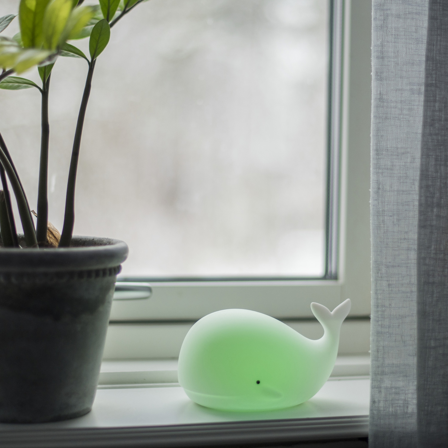 LED Nachtlicht Wal NOAH - Einschlaflicht - H: 9,5cm - Warmweiß/Farbwechsel - Batteriebetrieb