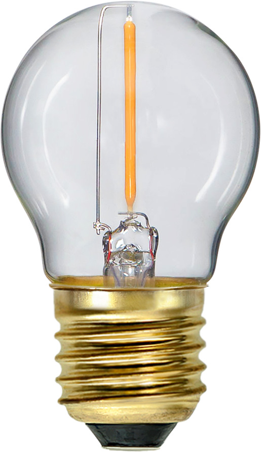 LED Leuchtmittel FILA GLOW - G45 - E27 - 0,8W - warmweiss 2100K - 70lm - klar