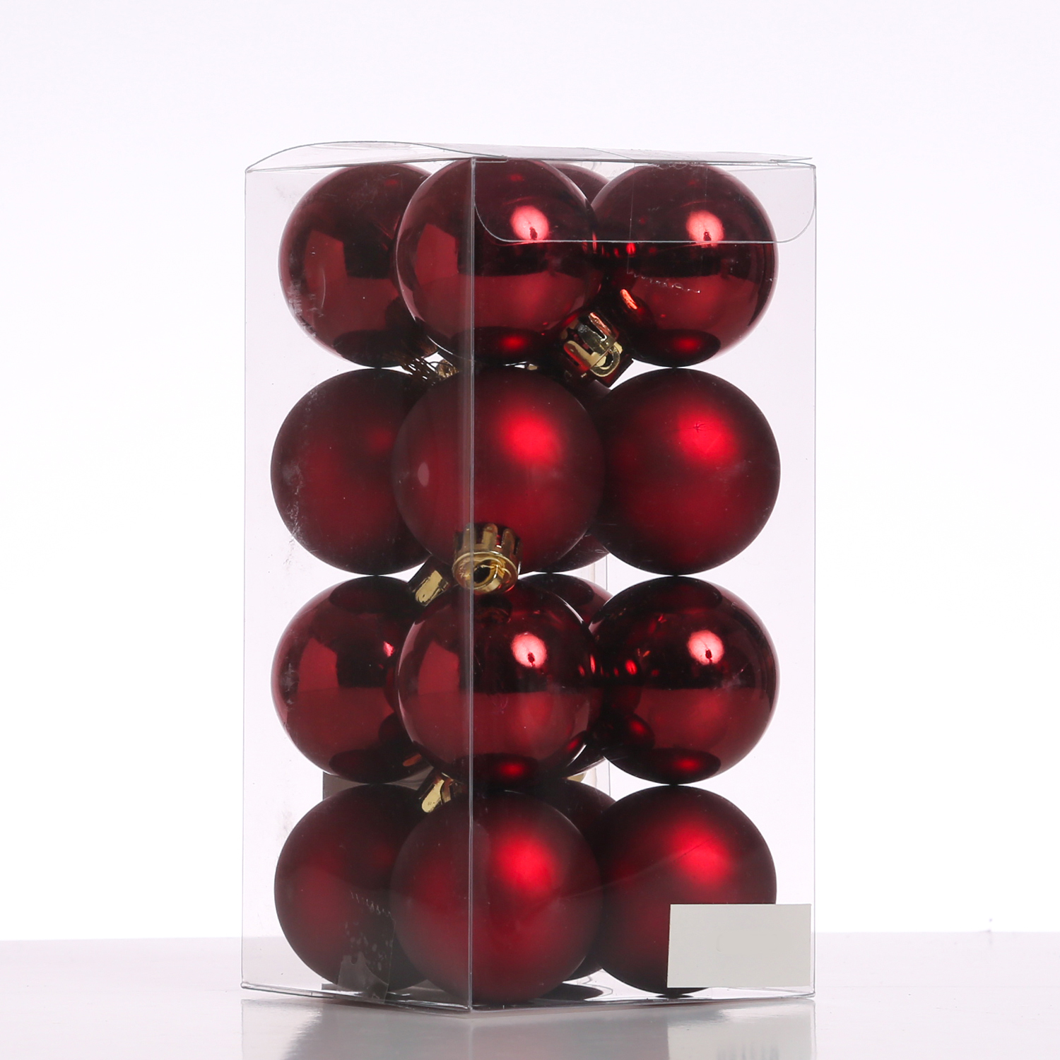 Christbaumkugel - Weihnachtsbaumkugel - bruchfest - D: 4cm - glänzend und matt - weinrot - 16er Set Christbaumkugel - Weihnachtsbaumkugel - bruchfest - D: 4cm - glänzend und matt - weinrot - 16er Set