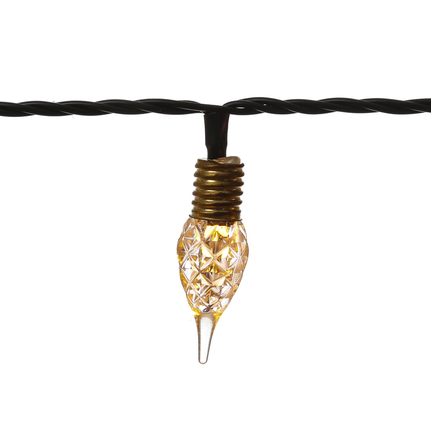 LED Lichterkette VINTAGE - 180 transparente Mini Birnen - 8 Funkt. - Timer - L: 18m