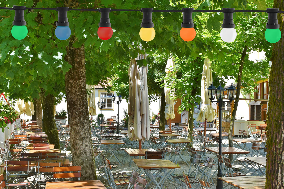 10er Set bunte LED Kugellampen (je 2x rot, grün, blau, gelb, orange) 1W-E27-G45