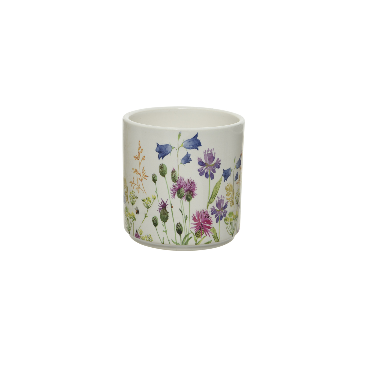 Blumentöpfe mit Wildblumen Motiv - Übertöpfe - 3 verschiedene Größen - bunt - 3er Set