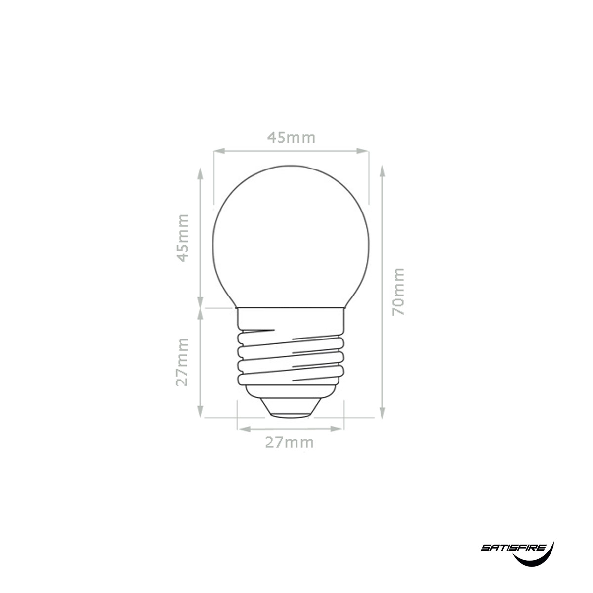 LED Leuchtmittel G45 - rot - E27 - 1W | SATISFIRE LED Leuchtmittel G45 - rot - E27 - 1W | SATISFIRE