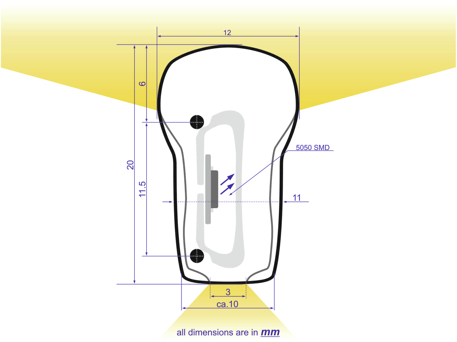 LED Lichtschlauch NEON FLEX 230V Slim - KALTWEISS - 100cm Zuschnitt - Anfertigung nach Mass
