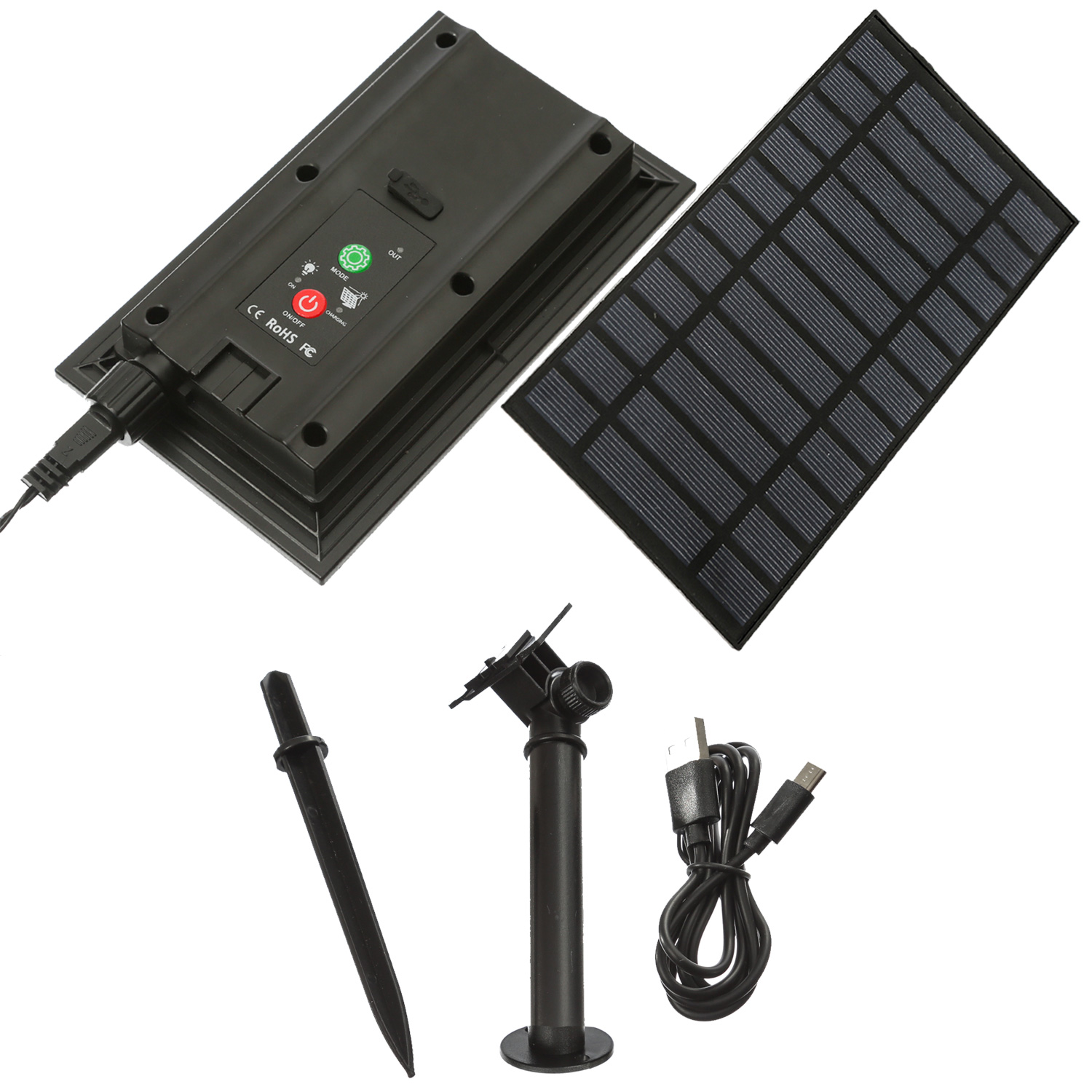 LED Solar Büschellichterkette - Cluster -768 warmweiße LED - 7m - 8 Modi - per USB aufladbar