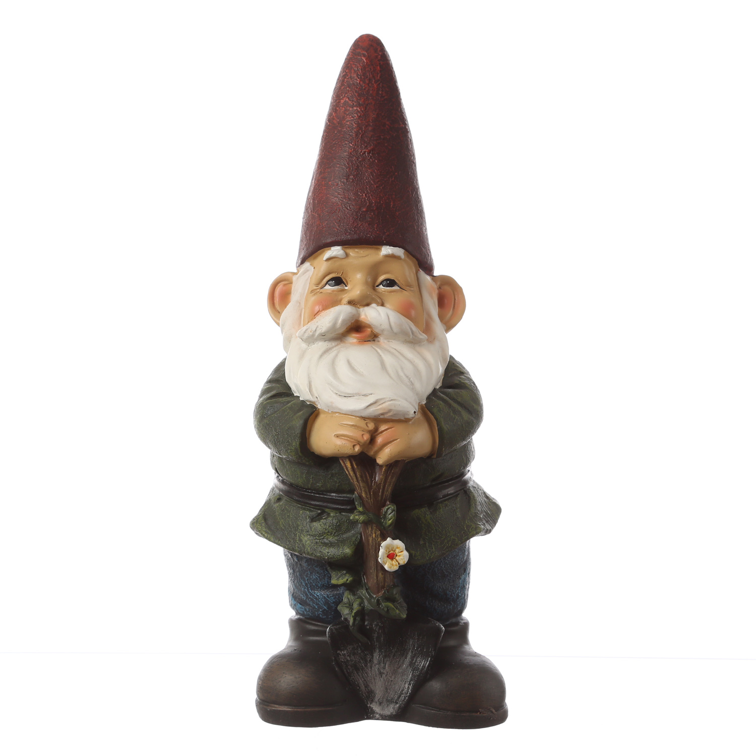 Gartenzwerg DAVID - Zwerg mit Spaten - Dekofigur - Polyresin - H- 29cm - bunt