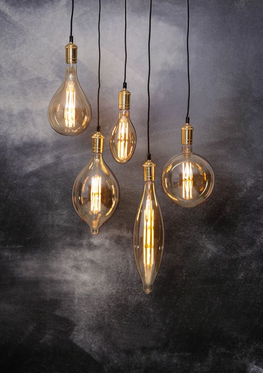 LED DEKO Leuchtmittel VINTAGE SPIRAL AMBER 165mm - E27 - 6W - WW 2000K - 250lm - dimmbar