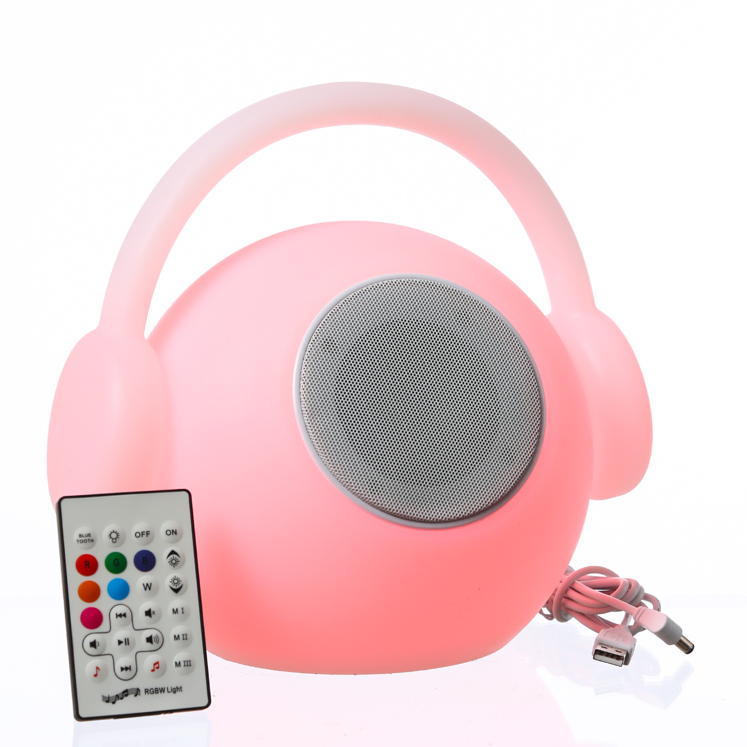 LED Tischleuchte mit Lautsprecher EVE - 15 farbwechselnde LED - H: 27cm - Fernbedienung - für Außen
