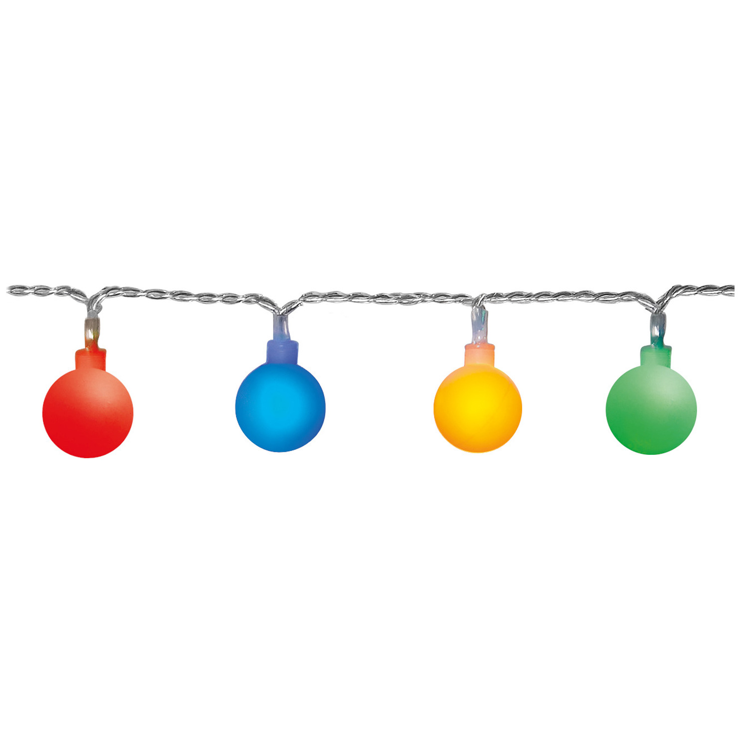 LED Lichterkette BERRY - 50 bunte, opale LED - L: 7,35m - transparentes Kabel - Outdoor