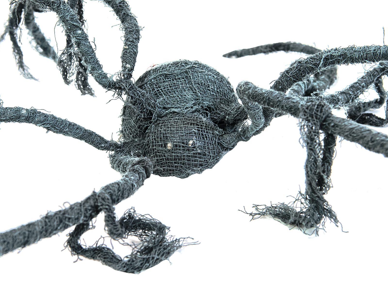 Große, bewegte Halloween Spinne, animiert, 110x8cm - Bewegung, blinkende Augen, Geräusche