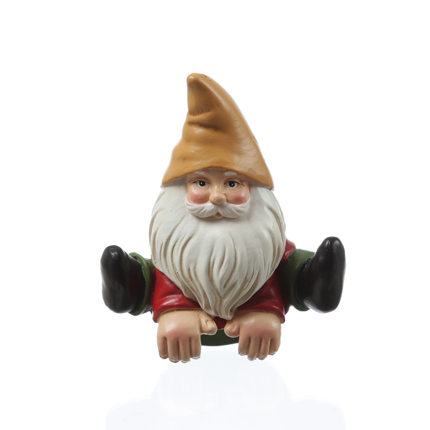 Blumentopfhänger Gartenzwerg - lustige Dekofigur als Topfhänger - Gartenfigur - Polyresin - H: 10cm