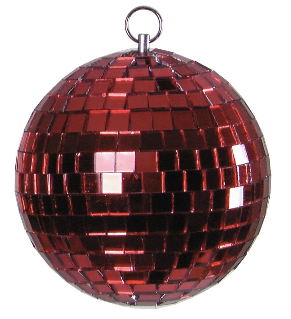 Spiegelkugel rot - Diskokugel (Discokugel) zur Dekoration - Echtglas - mirrorball red