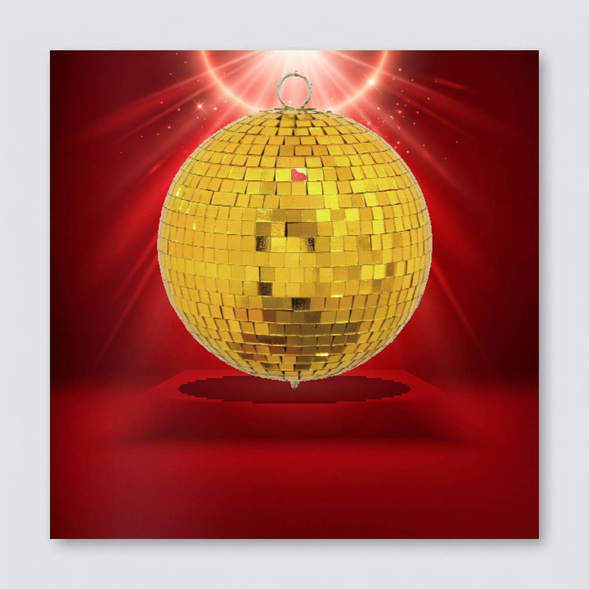 Spiegelkugel 15cm - Discokugel - Echtglas - 10x10mm Spiegel - gold