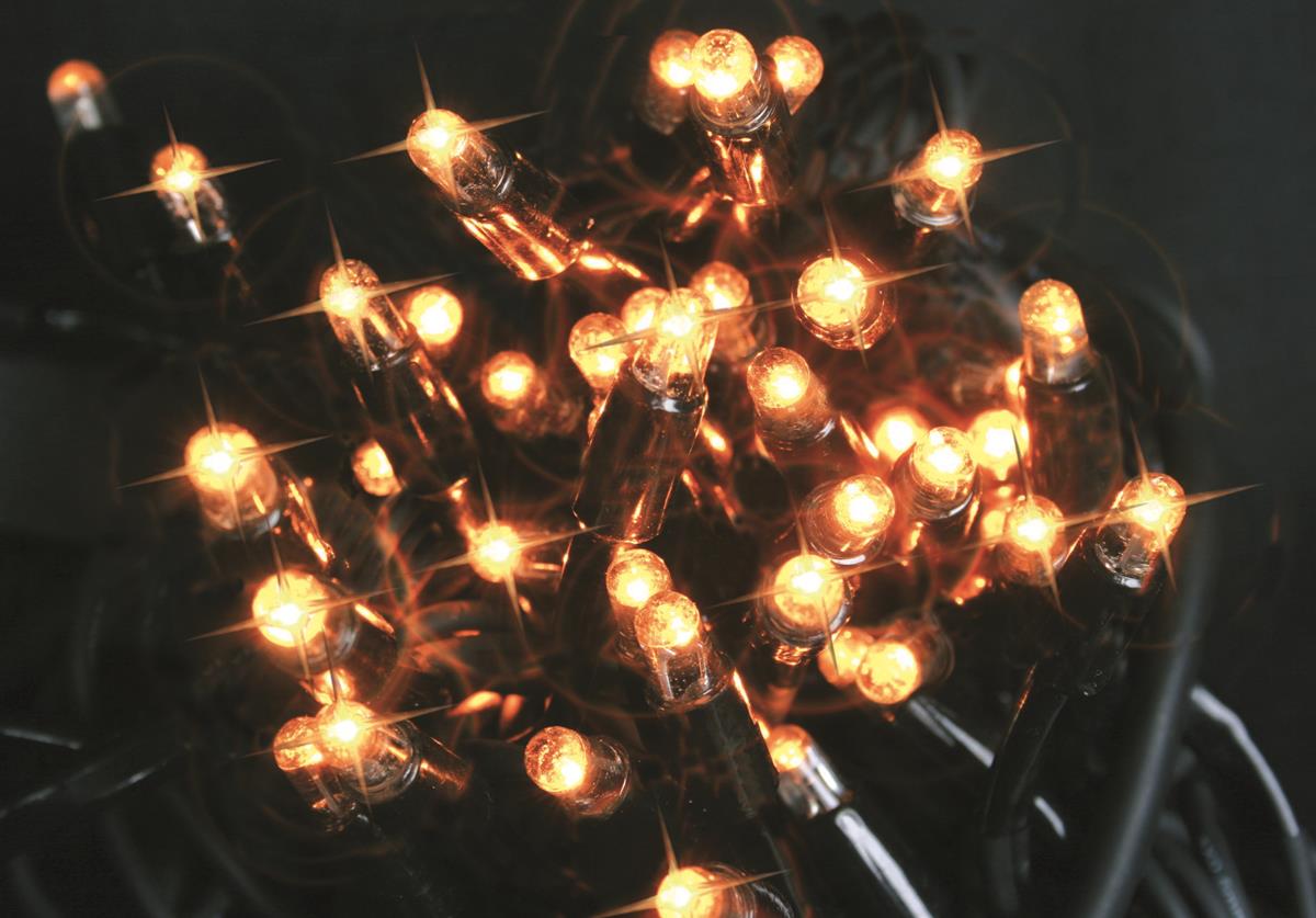 System LED Black | Lichterkette | koppelbar | exkl. Trafo | 5.00m | 50x Warmweiß