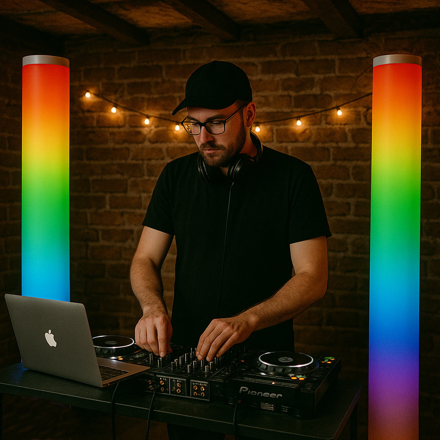 LED COLOR TUBE RAINBOW Lichtsäule - 1m - RGB Farbwechsel - Fernbedienung