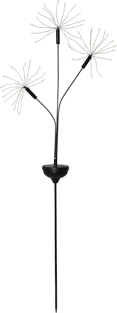 LED Solarstab "Firework" Gartendeko - 90 warmweiße LED in 3 Kugeln - H: 95cm - Dämmerungssensor