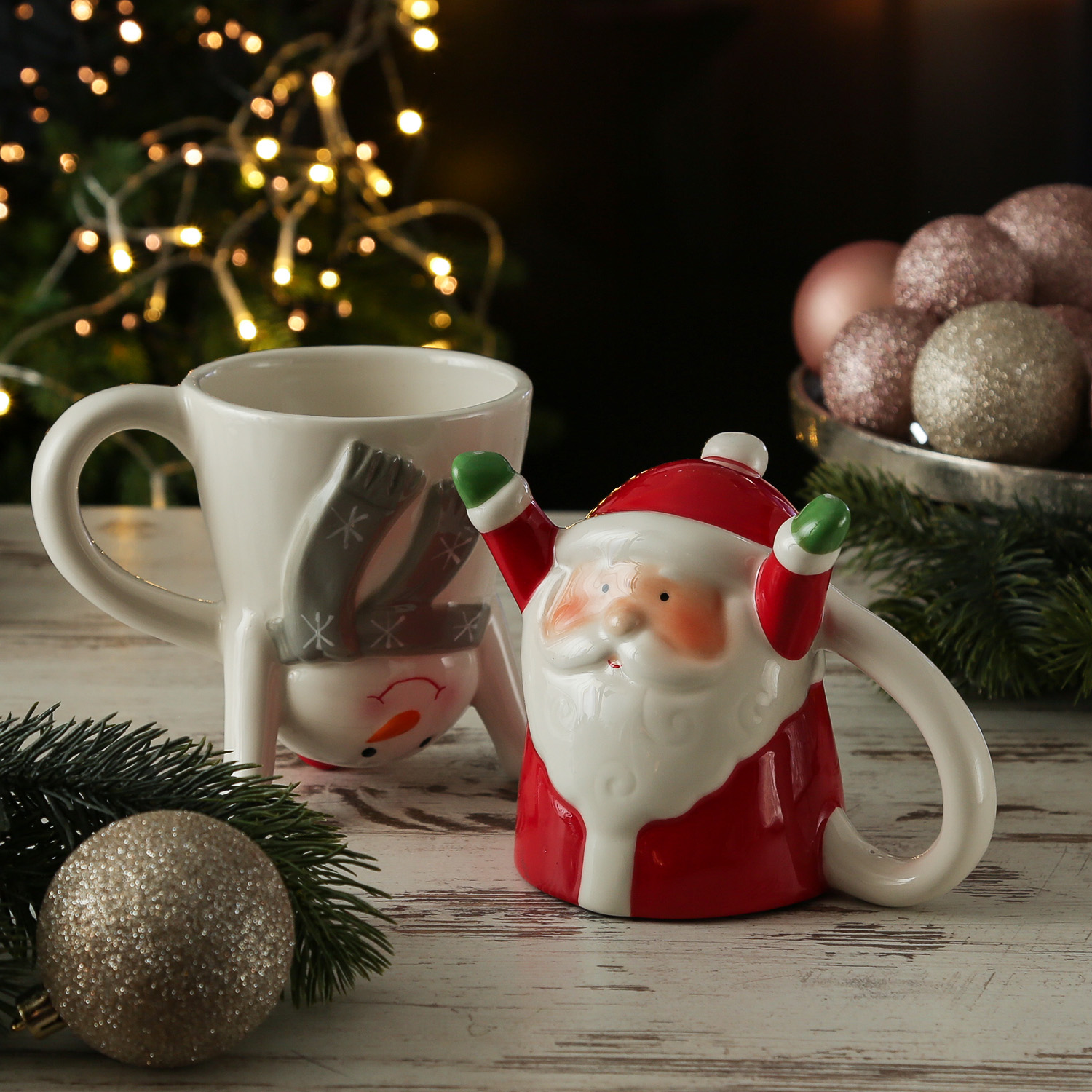 Becher Schneemann - lustige Weihnachtstasse - Keramik - 300ml