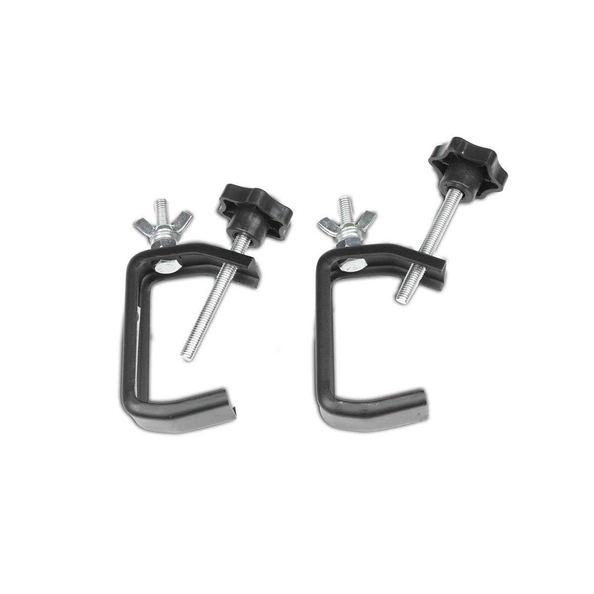 Party Clamp Set schwarz (5 Stück) - kompakter Haken für kleine Effekte und Scheinwerfer - bis 5kg