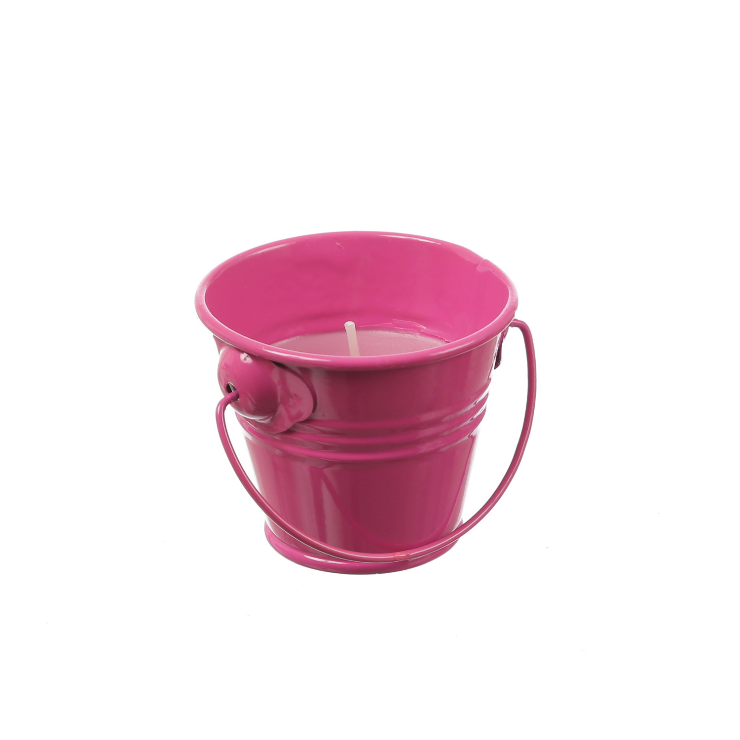 Duftkerzen CITRONELLA - Outdoor Kerzen im Metalleimer - H: 5,5cm - pink - 3er Set