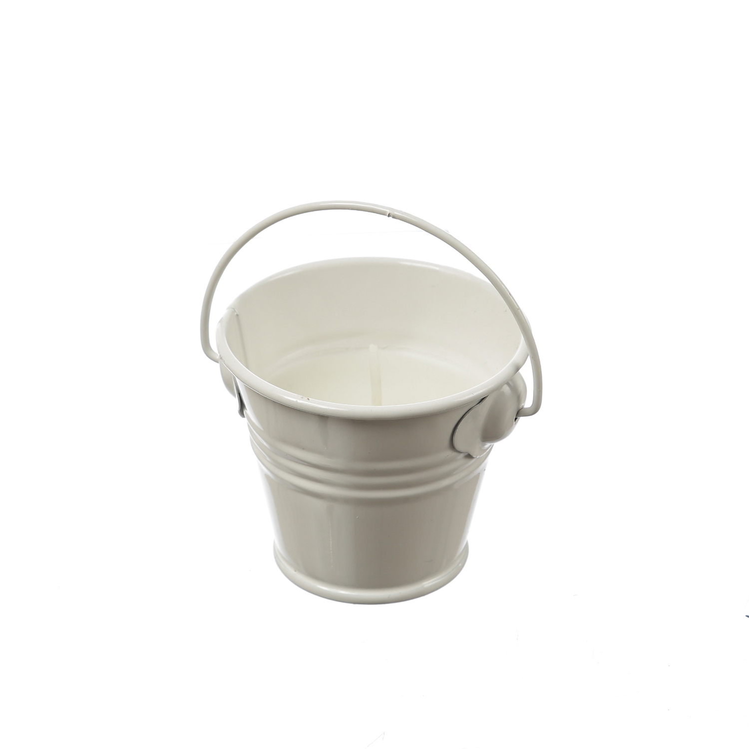 Duftkerzen CITRONELLA - Outdoor Kerzen im Metalleimer - H: 5,5cm - weiß - 3er Set