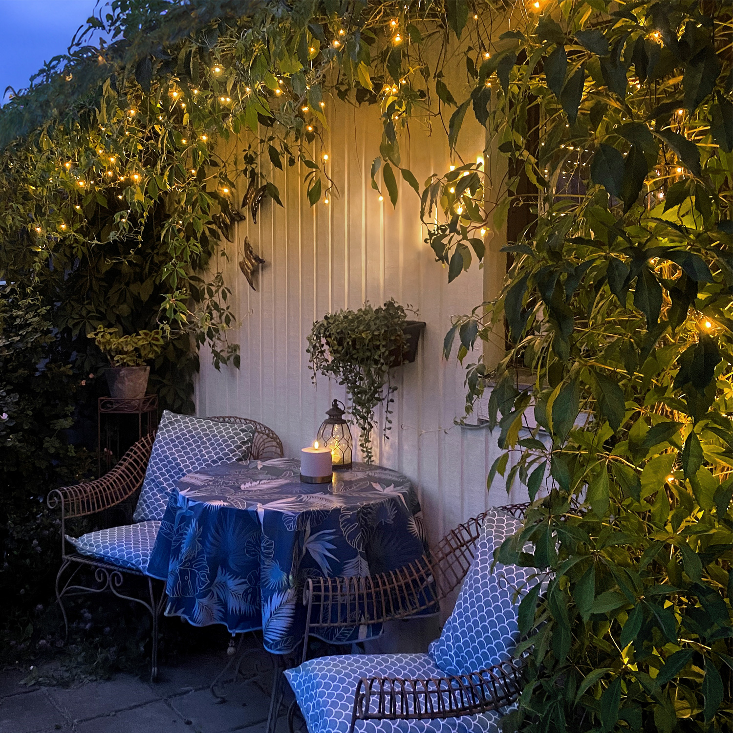 LED Lichtvorhang - Serie LED - outdoor - 960 ultra warmweiße LED - L: 23,9m, H: 55cm - schwarzes Kabel