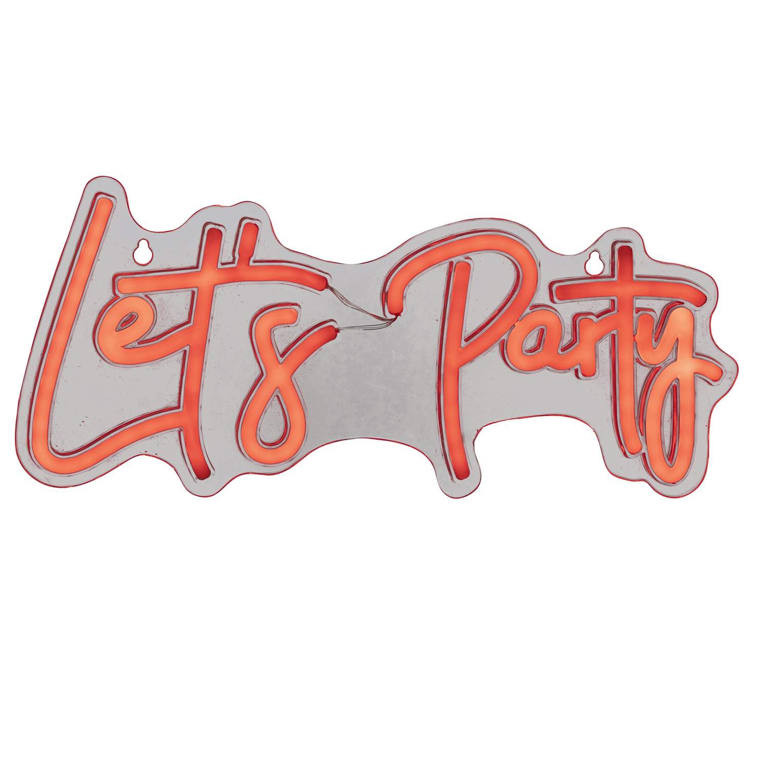LED NEON Schild Lets Party - Leuchtschriftzug - L: 41cm - mit Fernbedienung - USB