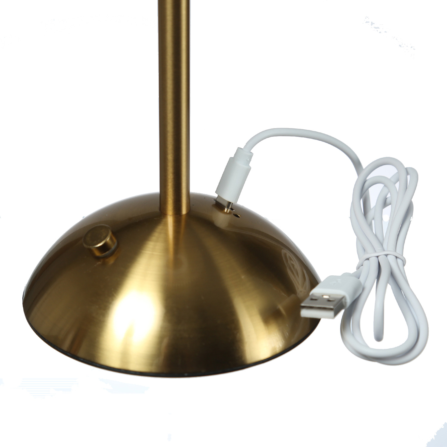 LED Tischlampe GENUA - wiederaufladbar per USB - 3 Lichtfarben - dimmbar - H:30,5cm - creme