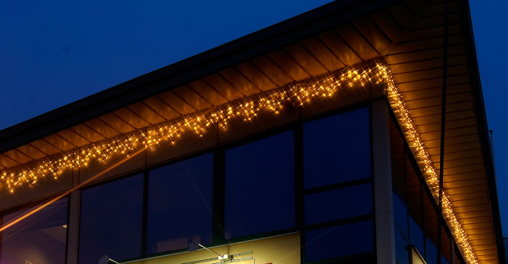 System LED Black | Lichtvorhang | koppelbar | exkl. Trafo | 3.00m x 0.40m | 50x Warmweiß