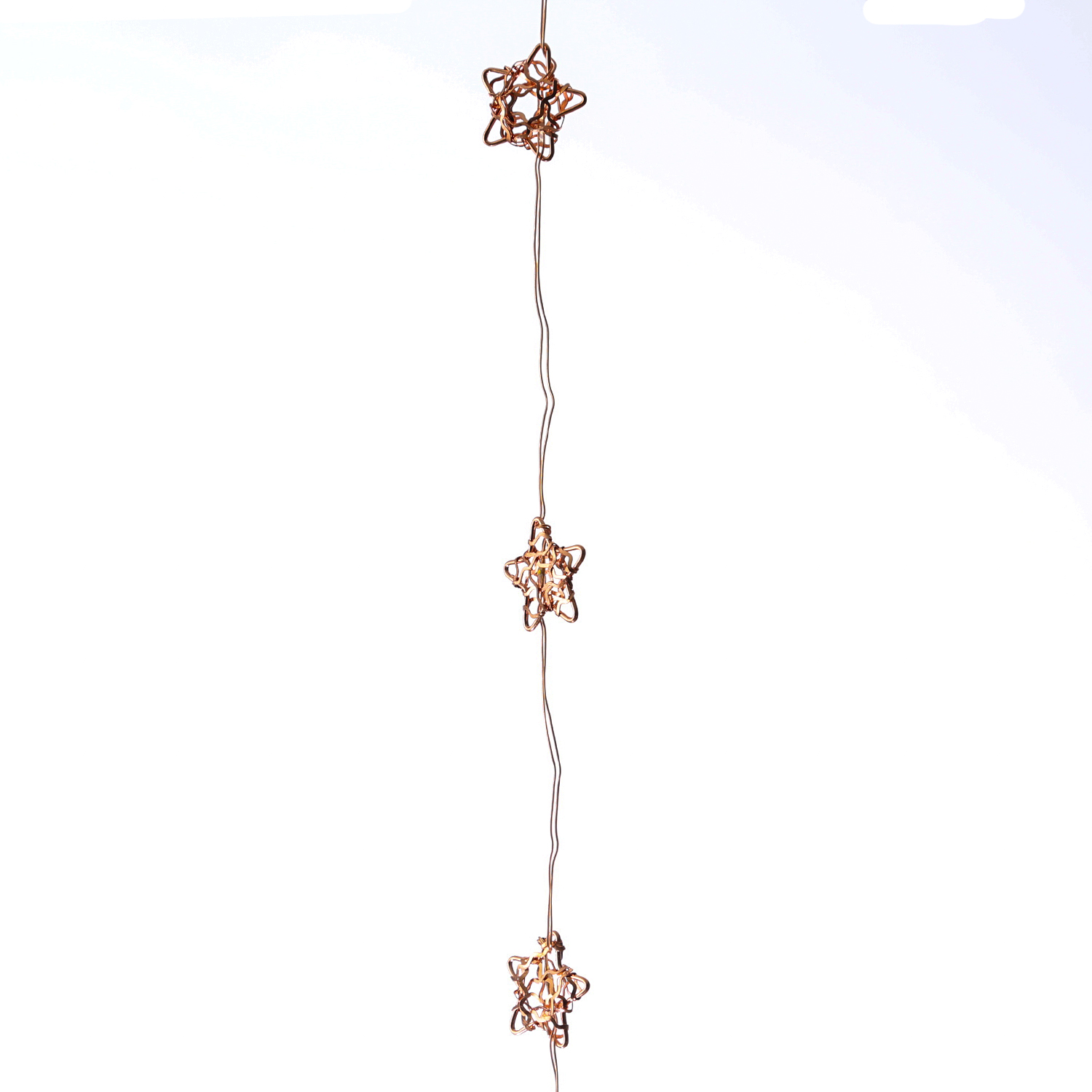 LED Drahtlichterkette Drahtsterne - 20 warmweiße LED - L: 1,90m - Timer - Batterie - kupfer LED Drahtlichterkette Drahtsterne - 20 warmweiße LED - L: 1,90m - Timer - Batterie - kupfer