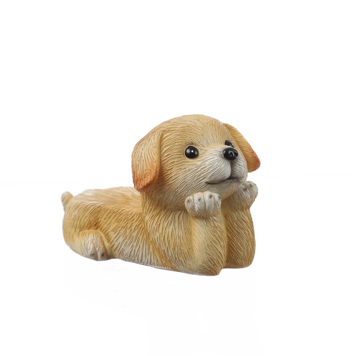 Blumentopffüße niedliche Hunde - Pflanzkübel Untersetzer - Kübelfüße - Polyresin - braun - 3er Set
