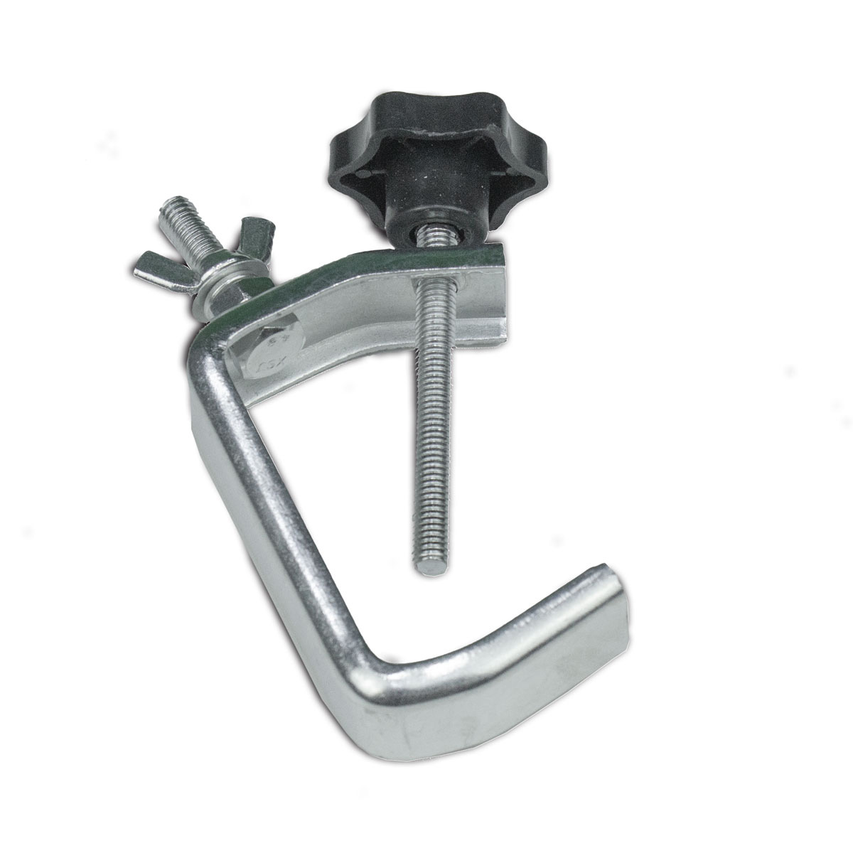 Party Clamp Set silber (5 Stück) - kompakter Haken für kleine Effekte und Scheinwerfer - bis 5kg
