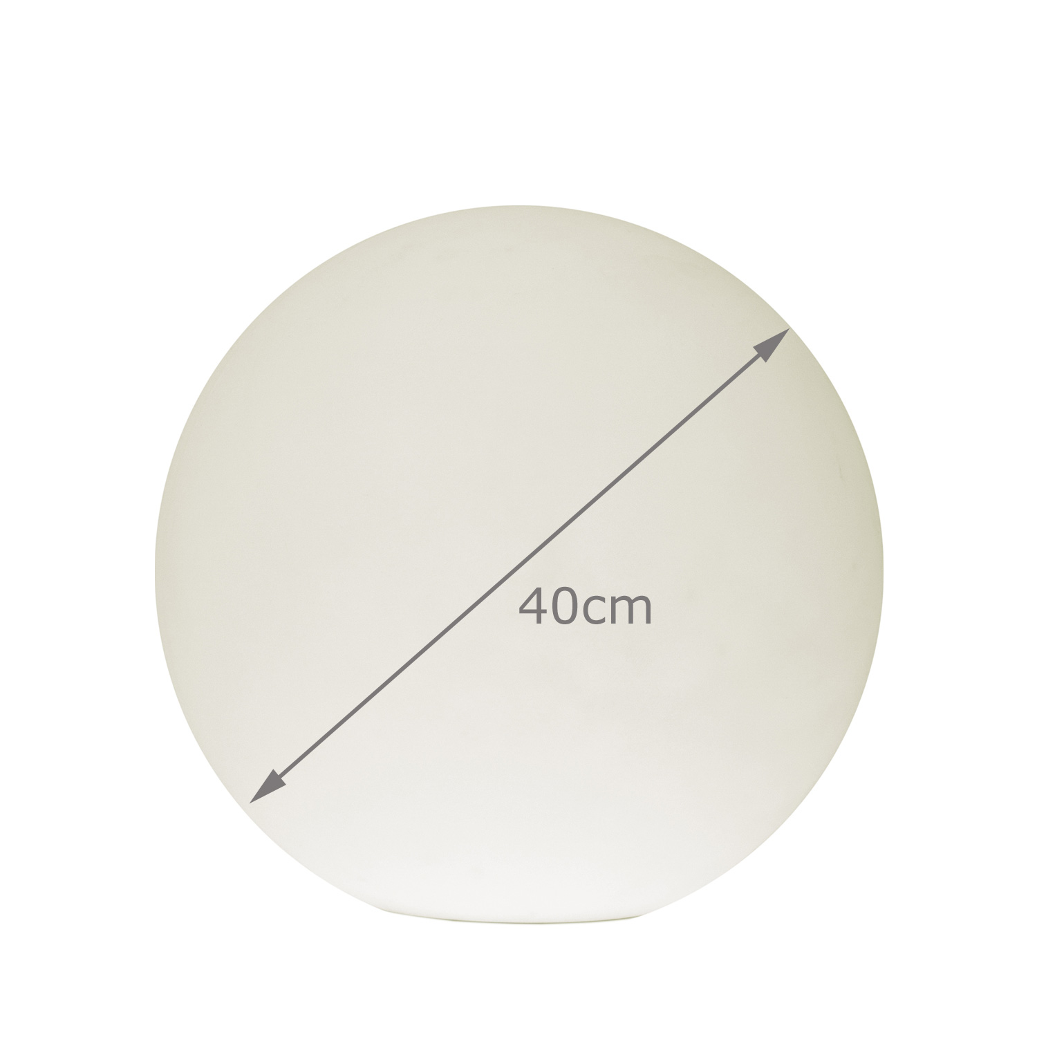 Leuchtobjekt outdoor KUGEL 40cm mit RGB LED Modul - Wireless Charging - Fernbedienung