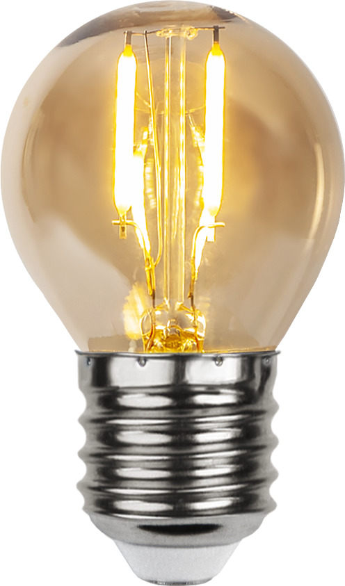 4er Set - 24V Leuchtmittel - 4,5cm - amber - 28lm - 2500K - E27 Sockel - Niedervoltleuchtmittel