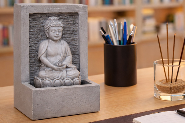 Brunnen Buddha polyresin Hochspannung Indoor dunkel