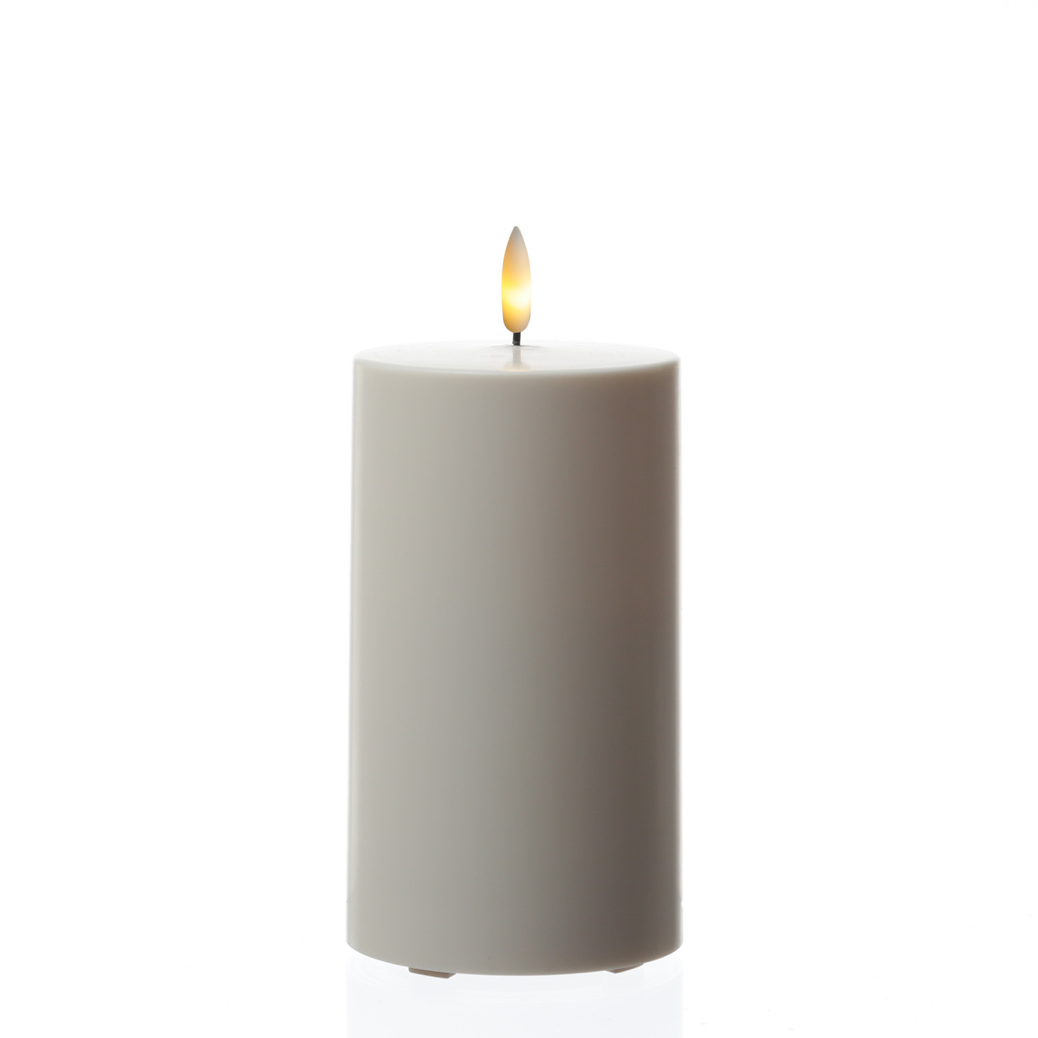LED Kerze THEA - Kunststoff - Timer - H: 15cm - D: 8,4cm - bis zu 2500 Std.  - für Außen - weiß