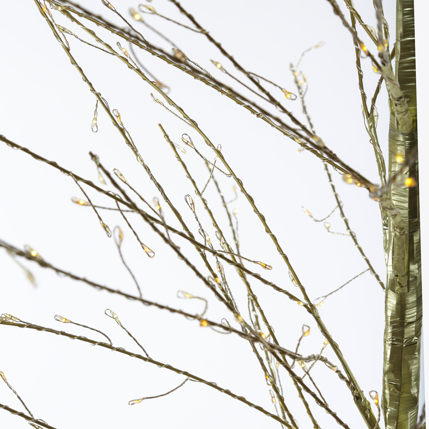 LED Baum - Lichterbaum - 720 warmweiß/bernstein LED - H: 1,8m - Timer - für Innen/Außen - gold