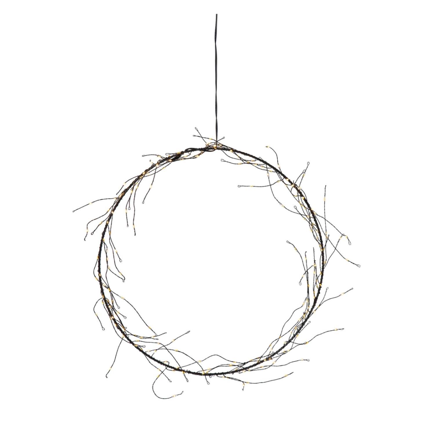 B-Ware LED Lichtkranz Nike - 200 warmweiße LED - D: 35cm - Indoor - schwarz