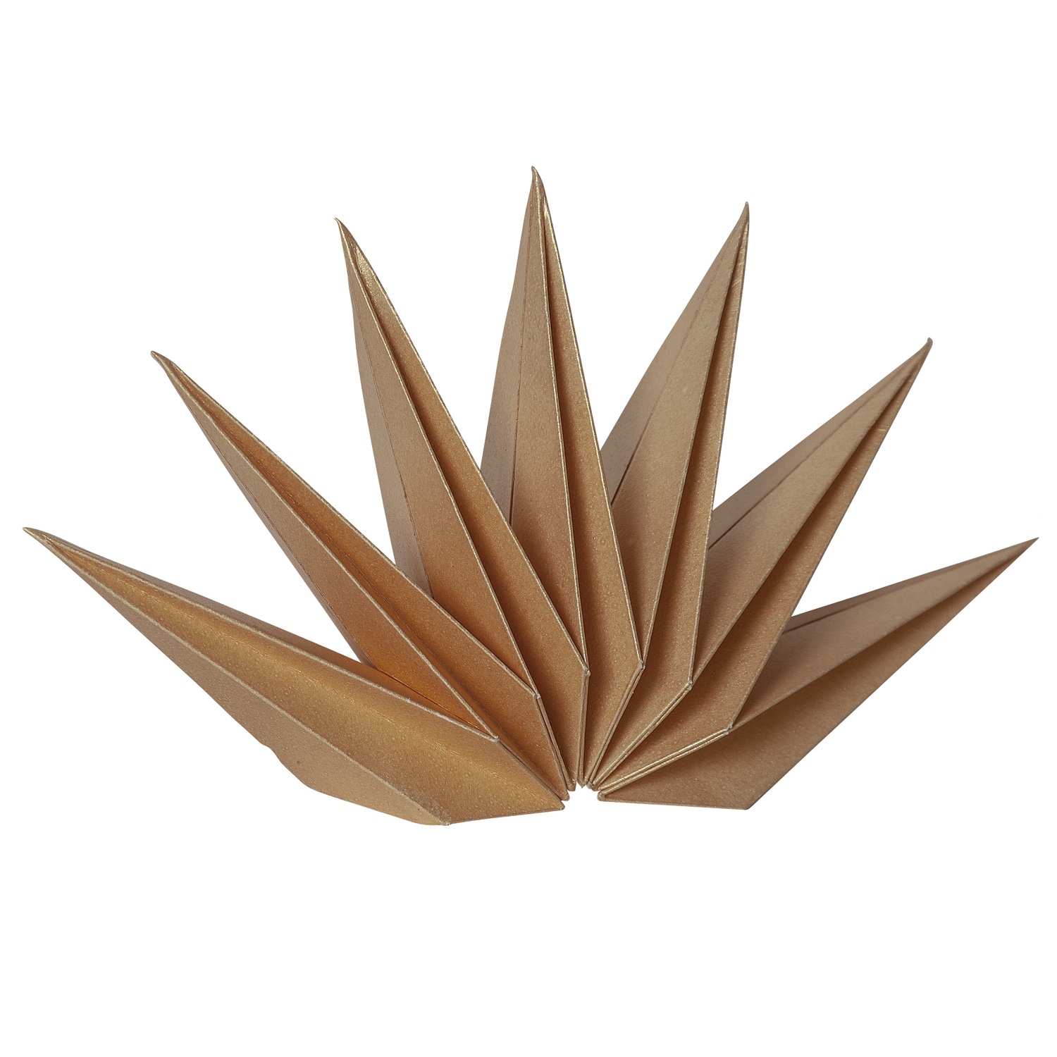 LED Baumspitze Papierstern Isa - 7-zackig - H: 33cm - D: 21cm - gold