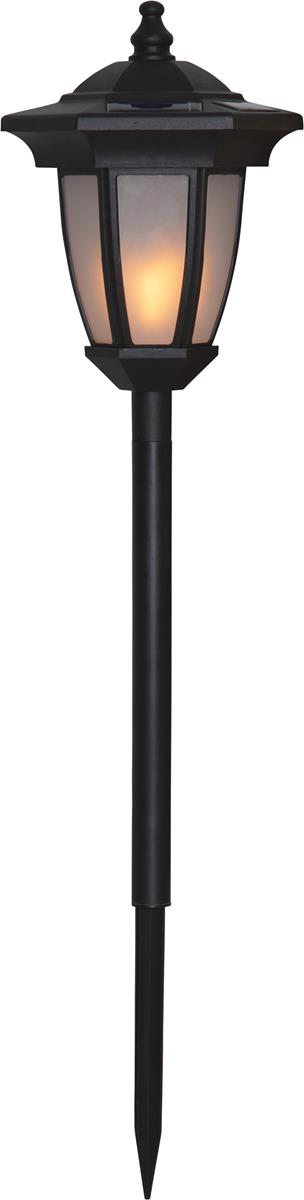 LED Solar Laterne - 4in1 - Tisch/Boden/Wand - gelbe LED - Dämmerungssensor - schwarz