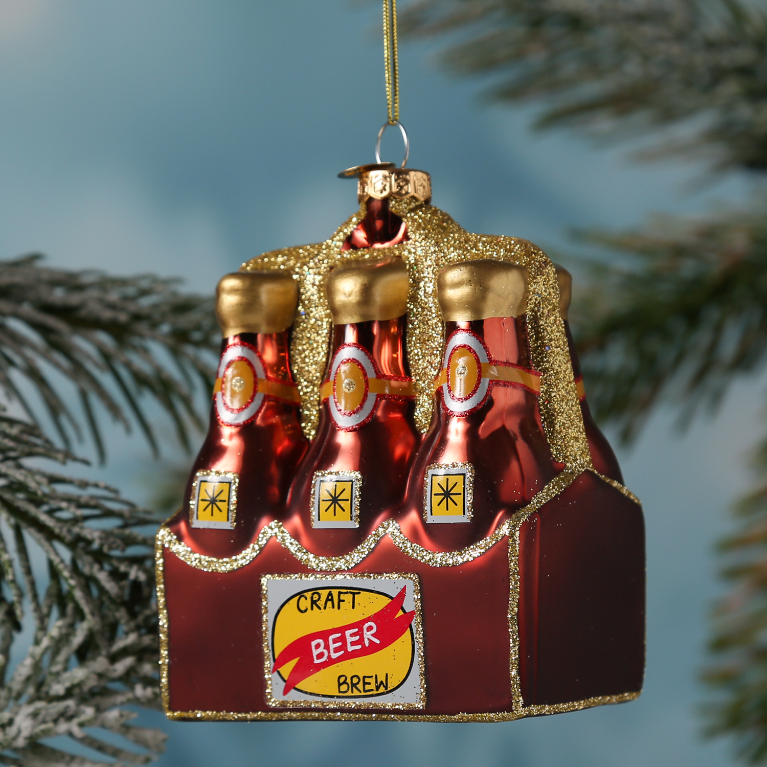 Weihnachtsbaumschmuck WHISKYGLAS - Glas - inkl. Aufhänger - H: 7,5cm