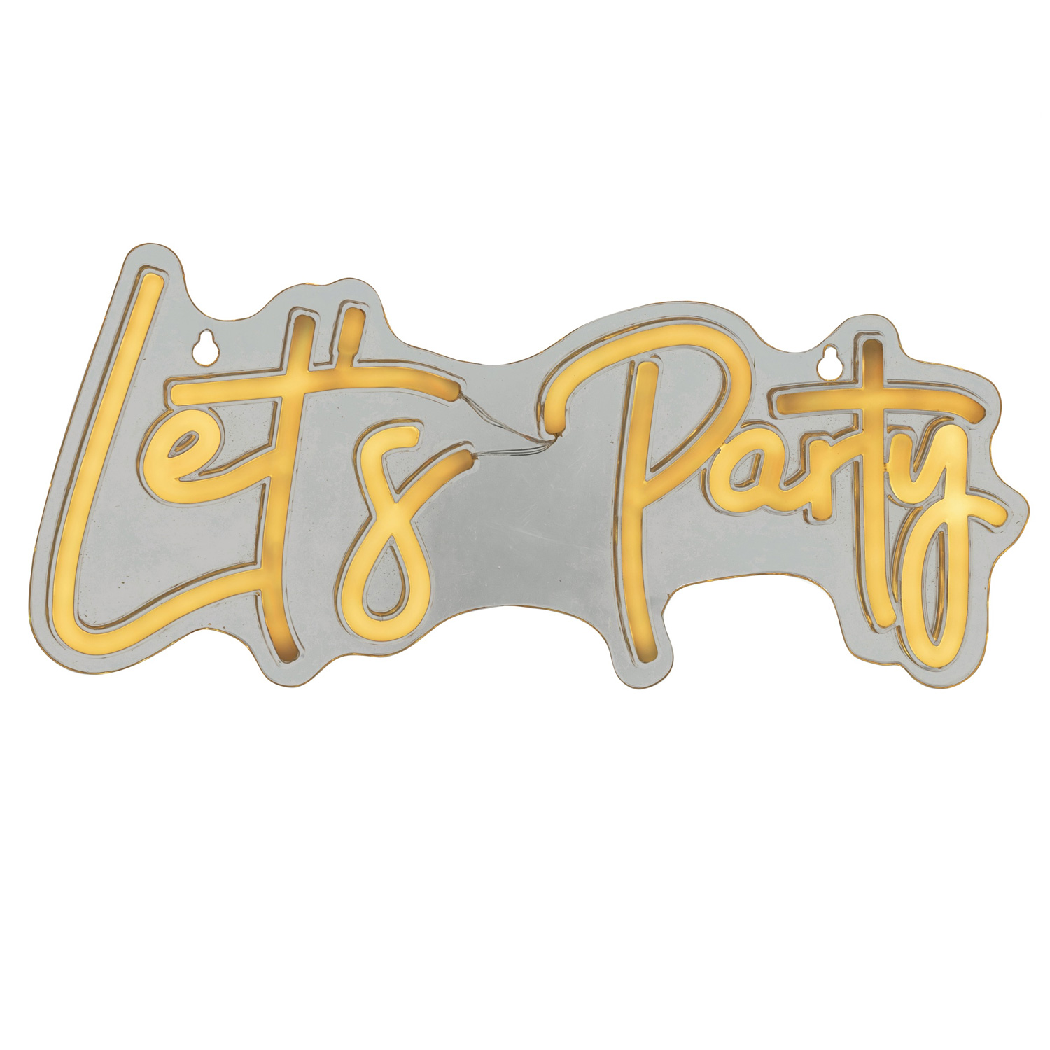 LED NEON Schild Lets Party - Leuchtschriftzug - L: 41cm - mit Fernbedienung - USB