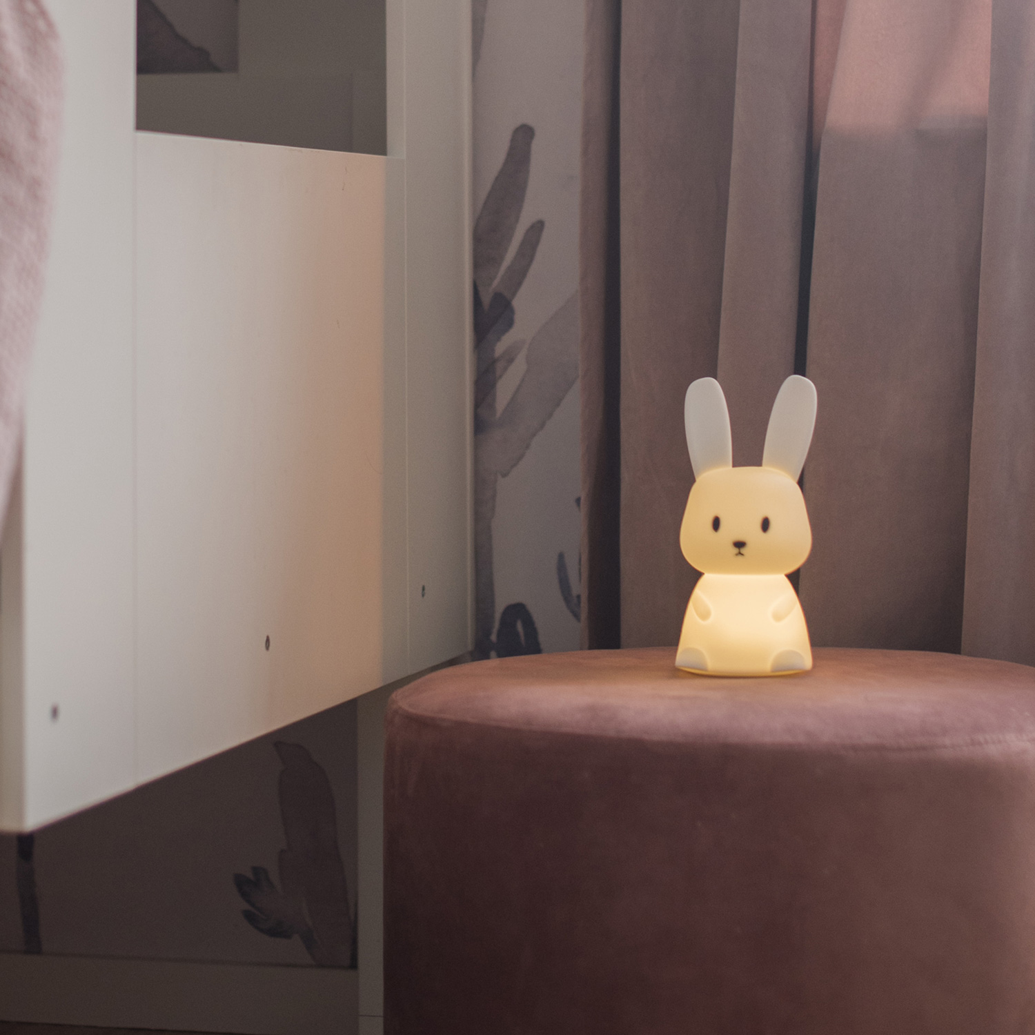 LED Nachtlicht Hase STUPSI - Einschlaflicht - H: 20cm - Warmweiß/Farbwechsel - Batteriebetrieb