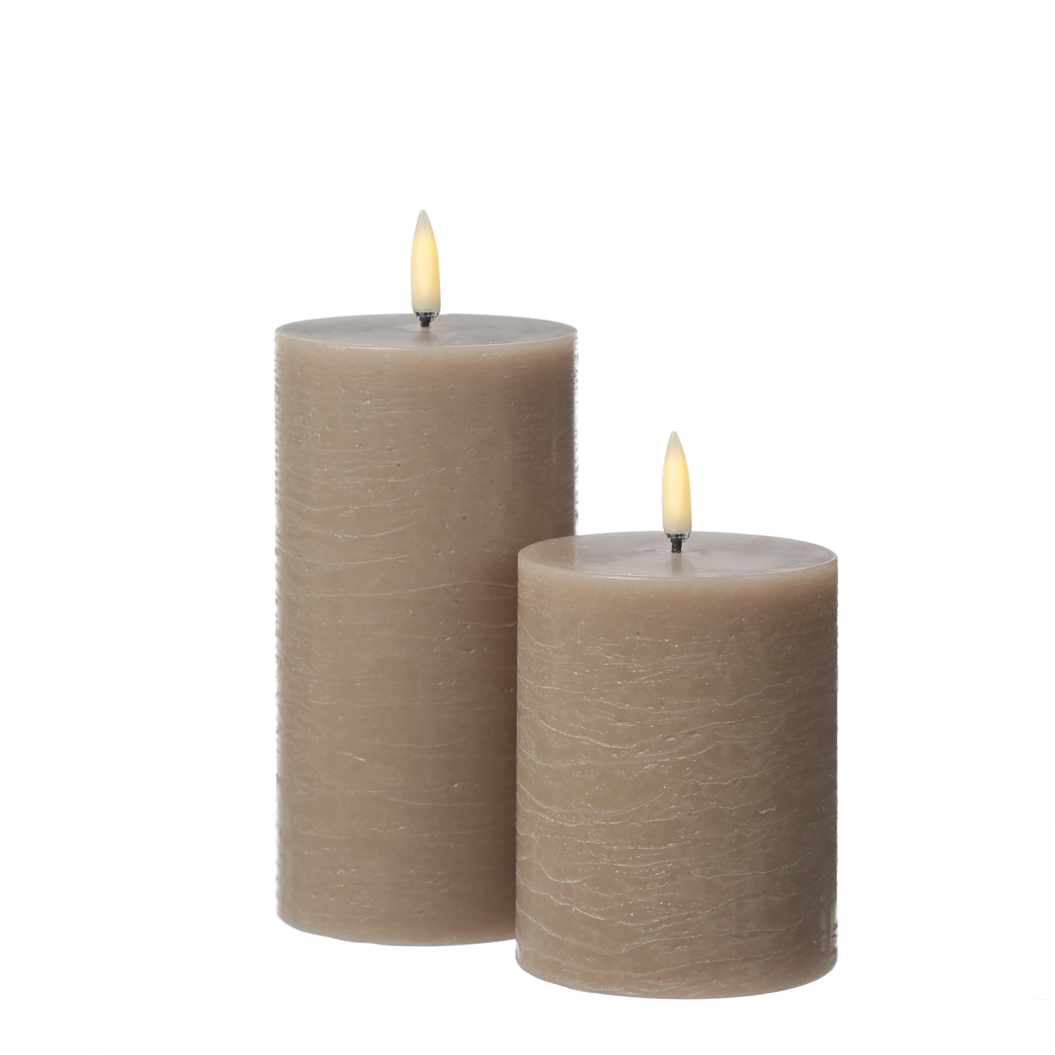 LED Kerze PIA - Rustik-Optik - Echtwachs - H: 15cm - D: 7,8cm - Timer - bis zu 1000 Std. - beige LED Kerze PIA - Rustik-Optik - Echtwachs - H: 15cm - D: 7,8cm - Timer - bis zu 1000 Std. - beige