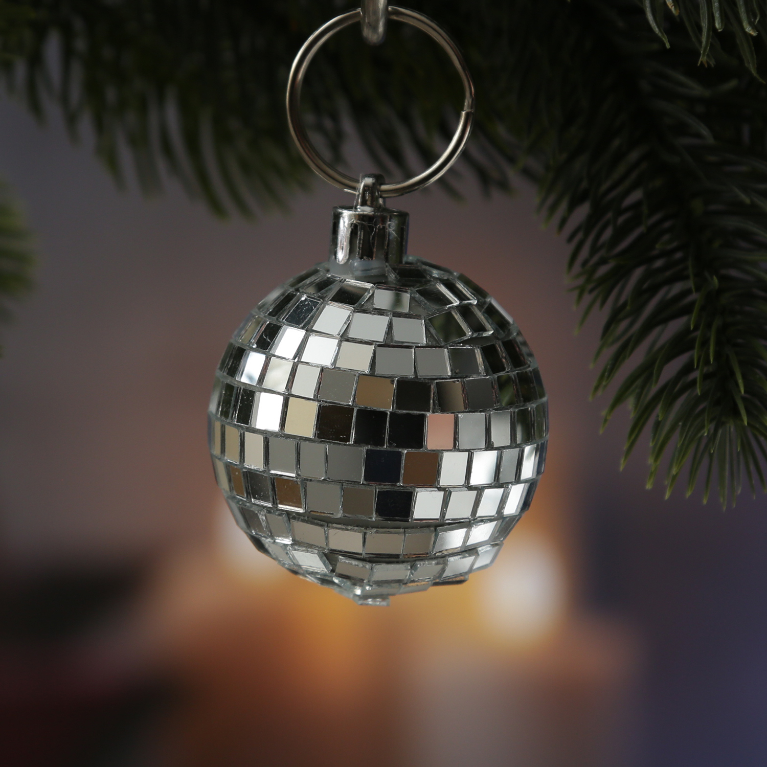 Christbaumschmuck Discokugel - Spiegelkugel - Weihnachtskugel - 5x5mm Spiegel - D- 5cm - silber