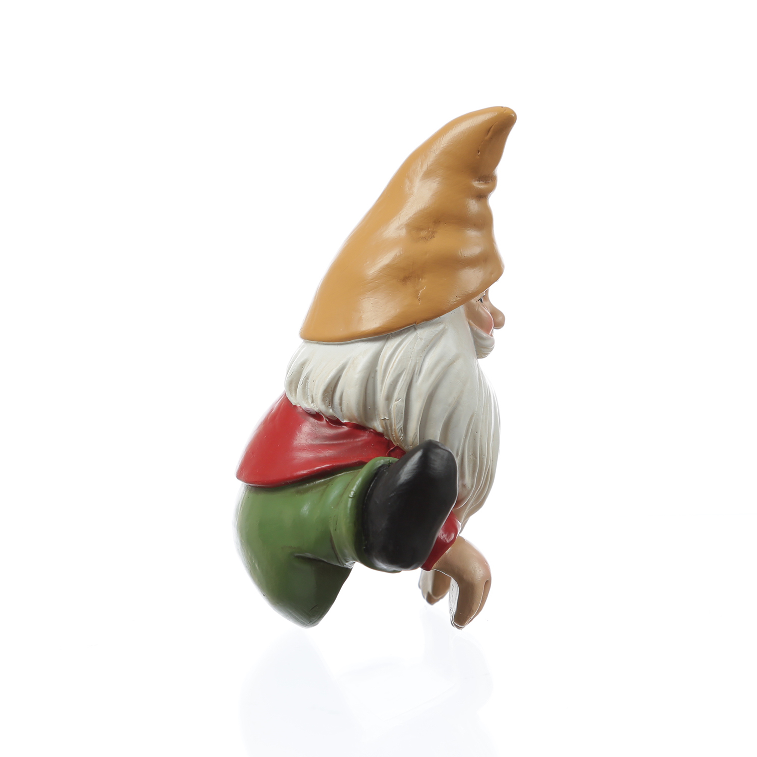 Blumentopfhänger Gartenzwerg - lustige Dekofigur als Topfhänger - Gartenfigur - Polyresin - H: 10cm