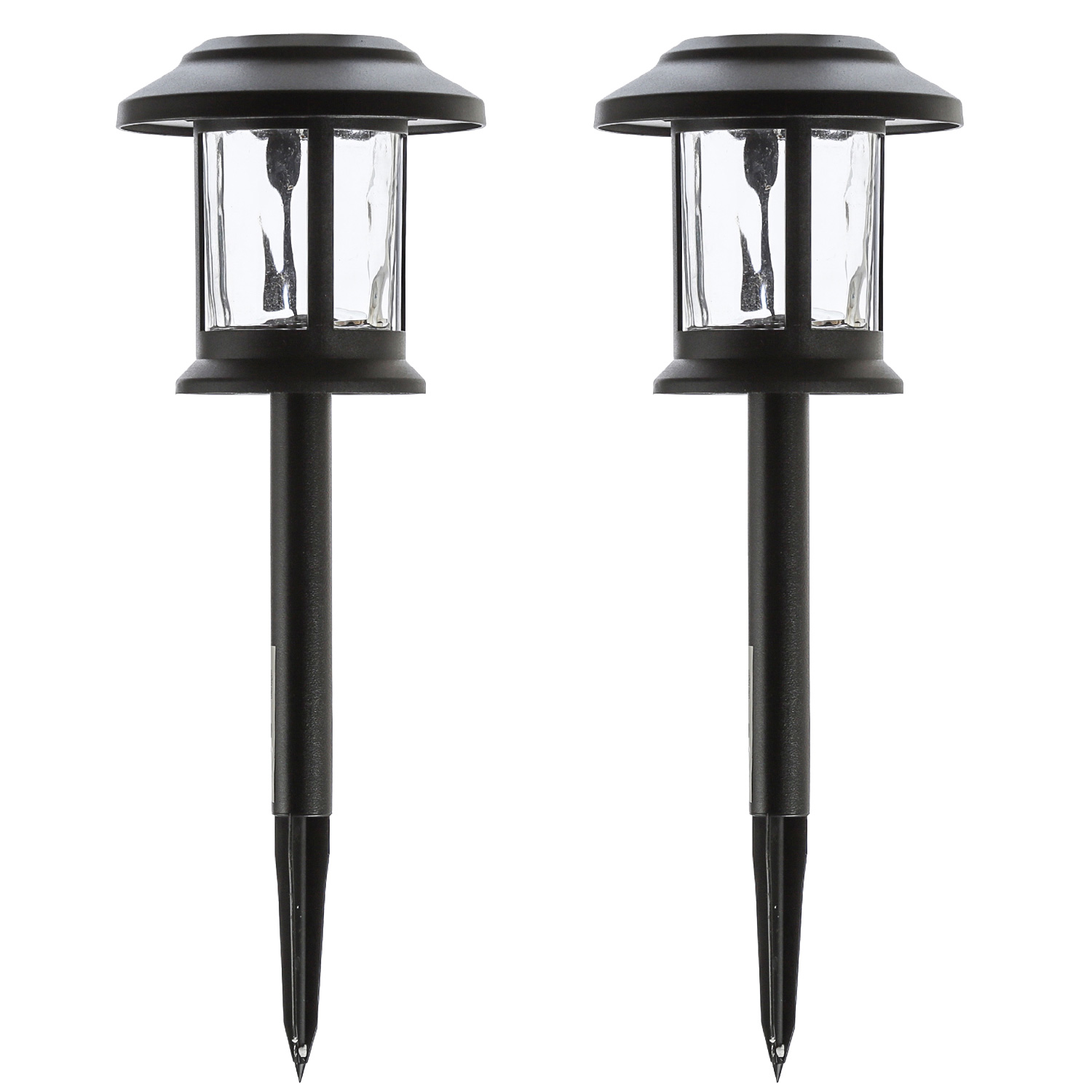 LED Solar Gartenleuchte 3in1 - Laterne/Hängeleuchte/Wegleuchte - H: 32cm - Lichtsensor - 2er Set