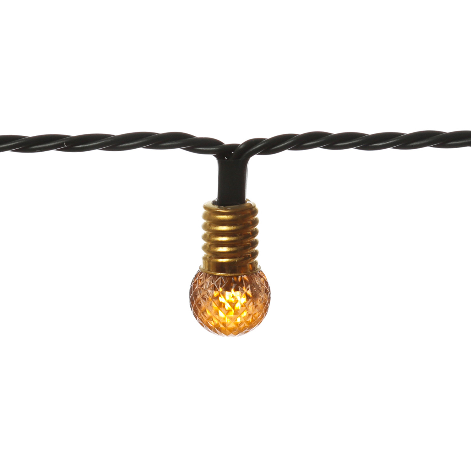 LED Lichterkette VINTAGE - 240 Mini Kugeln in Kristall Optik - 8 Funkt. - Timer - L: 24m