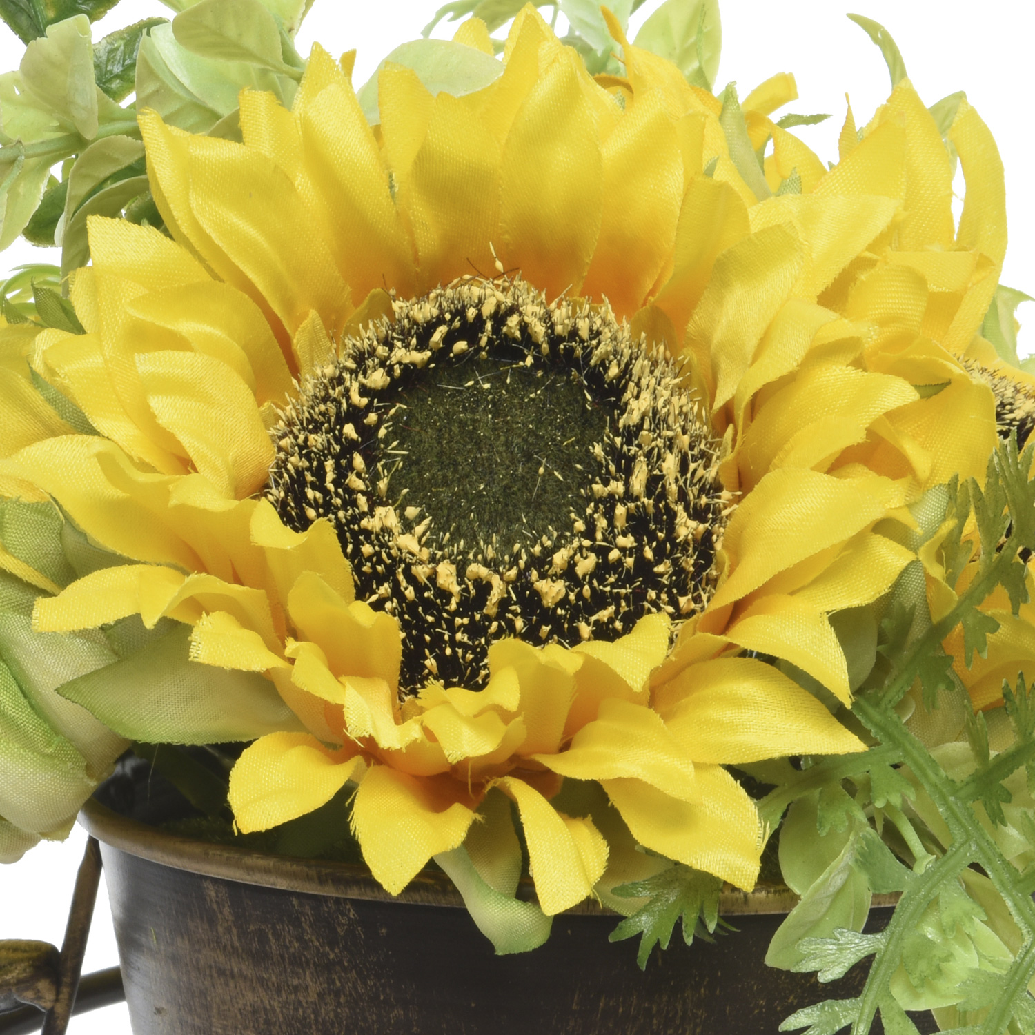 Sonnenblumen im Topf - Kunstblumen - Dekoblumen - H: 23cm - gelb