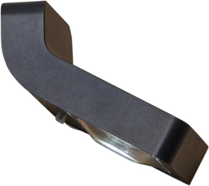 LED Solar Wandleuchte -Wally- - 4 weisse LED - 6h Licht mit 6lm - Daemmerungssensor - schwarz