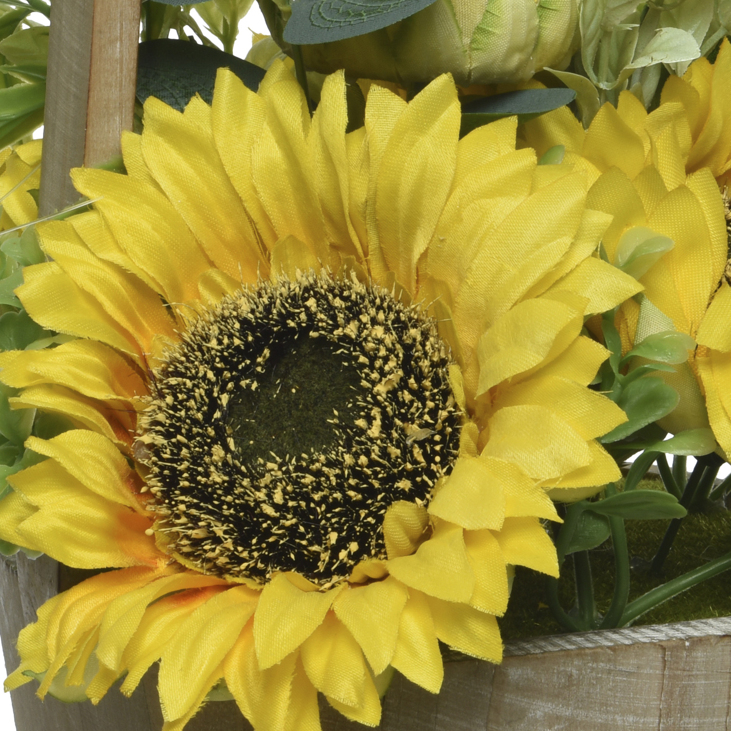 Sonnenblumen im Topf - Kunstblumen - Dekoblumen - H: 31cm - gelb